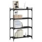 vidaXL Librería de 4 estantes madera de ingeniería negro 80x30x120 cm vidaXL Librería de 4 estantes madera de ingeniería negro 80x30x120 cm