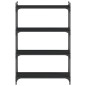 vidaXL Librería de 4 estantes madera de ingeniería negro 80x30x120 cm vidaXL Librería de 4 estantes madera de ingeniería negro 80x30x120 cm