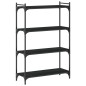 vidaXL Librería de 4 estantes madera de ingeniería negro 80x30x120 cm vidaXL Librería de 4 estantes madera de ingeniería negro 80x30x120 cm