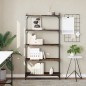 vidaXL Librería 5 estantes madera ingeniería roble ahumado 80x30x154cm