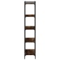 vidaXL Librería 5 estantes madera ingeniería roble ahumado 80x30x154cm
