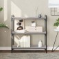 vidaXL Librería 3 estantes madera ingeniería gris Sonoma 80x30x86 cm vidaXL Librería 3 estantes madera ingeniería gris Sonoma 80x30x86 cm