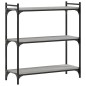 vidaXL Librería 3 estantes madera ingeniería gris Sonoma 80x30x86 cm vidaXL Librería 3 estantes madera ingeniería gris Sonoma 80x30x86 cm