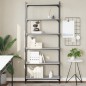 vidaXL Librería 6 estantes madera ingeniería gris Sonoma 80x30x188 cm vidaXL Librería 6 estantes madera ingeniería gris Sonoma 80x30x188 cm