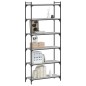 vidaXL Librería 6 estantes madera ingeniería gris Sonoma 80x30x188 cm vidaXL Librería 6 estantes madera ingeniería gris Sonoma 80x30x188 cm