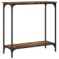 vidaXL Mesa consola madera de ingeniería roble ahumado 75x30,5x75 cm vidaXL Mesa consola madera de ingeniería roble ahumado 75x30,5x75 cm