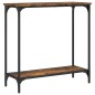 vidaXL Mesa consola madera de ingeniería roble ahumado 75x30,5x75 cm vidaXL Mesa consola madera de ingeniería roble ahumado 75x30,5x75 cm