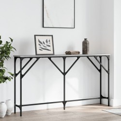 vidaXL Mesa consola madera de ingeniería gris Sonoma 140x23x75 cm