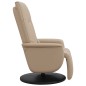 vidaXL Sillón reclinable masaje reposapiés cuero sintético capuchino vidaXL Sillón reclinable masaje reposapiés cuero sintético capuchino