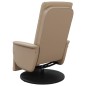 vidaXL Sillón reclinable masaje reposapiés cuero sintético capuchino vidaXL Sillón reclinable masaje reposapiés cuero sintético capuchino