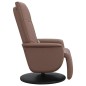 vidaXL Sillón reclinable masaje con reposapiés cuero sintético marrón vidaXL Sillón reclinable masaje con reposapiés cuero sintético marrón