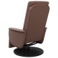 vidaXL Sillón reclinable masaje con reposapiés cuero sintético marrón vidaXL Sillón reclinable masaje con reposapiés cuero sintético marrón