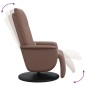 vidaXL Sillón reclinable masaje con reposapiés cuero sintético marrón vidaXL Sillón reclinable masaje con reposapiés cuero sintético marrón