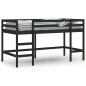 vidaXL Cama alta de niños escalera madera maciza pino negra 80x200 cm vidaXL Cama alta de niños escalera madera maciza pino negra 80x200 cm