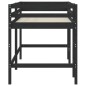 vidaXL Cama alta de niños escalera madera maciza pino negra 80x200 cm vidaXL Cama alta de niños escalera madera maciza pino negra 80x200 cm
