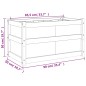 vidaXL Jardinera de madera maciza de pino 90x50x50 cm vidaXL Jardinera de madera maciza de pino 90x50x50 cm
