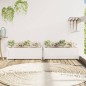 vidaXL Jardineras de exterior 2 unidades madera maciza de pino blanco vidaXL Jardineras de exterior 2 unidades madera maciza de pino blanco