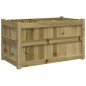 vidaXL Jardinera de madera de pino impregnada 90x50x50 cm vidaXL Jardinera de madera de pino impregnada 90x50x50 cm