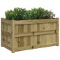 vidaXL Jardinera de madera de pino impregnada 90x50x50 cm vidaXL Jardinera de madera de pino impregnada 90x50x50 cm