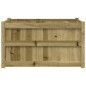 vidaXL Jardinera de madera de pino impregnada 90x50x50 cm vidaXL Jardinera de madera de pino impregnada 90x50x50 cm