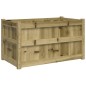 vidaXL Jardinera de madera de pino impregnada 90x50x50 cm vidaXL Jardinera de madera de pino impregnada 90x50x50 cm