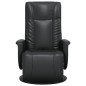 vidaXL Sillón reclinable con reposapiés cuero sintético negro vidaXL Sillón reclinable con reposapiés cuero sintético negro