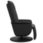 vidaXL Sillón reclinable con reposapiés cuero sintético negro vidaXL Sillón reclinable con reposapiés cuero sintético negro