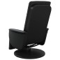 vidaXL Sillón reclinable con reposapiés cuero sintético negro vidaXL Sillón reclinable con reposapiés cuero sintético negro