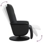 vidaXL Sillón reclinable con reposapiés cuero sintético negro vidaXL Sillón reclinable con reposapiés cuero sintético negro