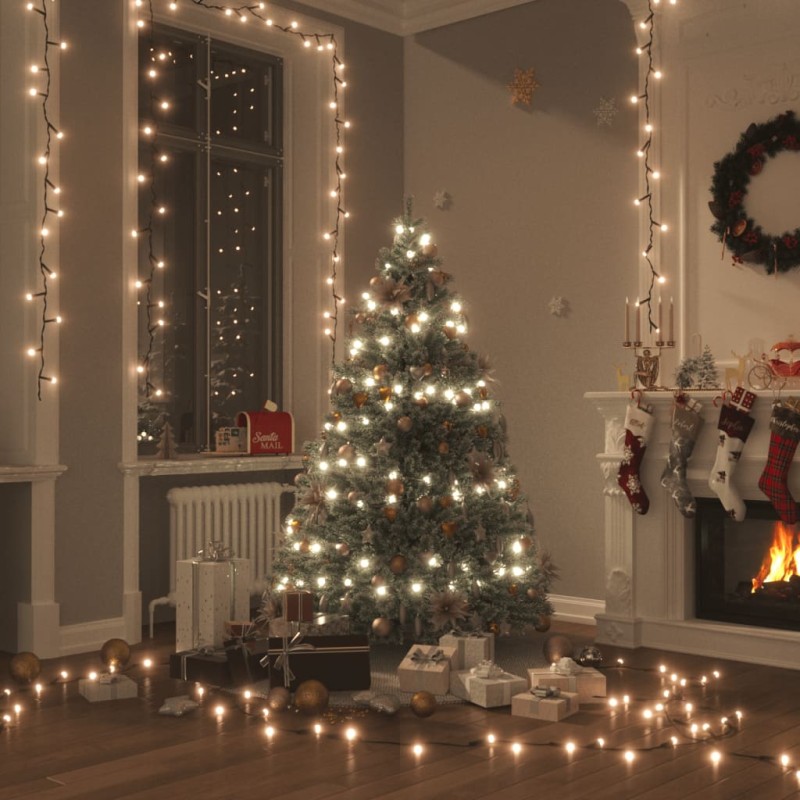 Tira de luces con 1000 LEDs 100 m 8 efectos de luz IP44 blanco cálido Tira de luces con 1000 LEDs 100 m 8 efectos de luz IP44 blanco cálido