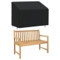 vidaXL Cubierta de banco de 2 plazas Oxford 420D negro 134x70x65/94 cm