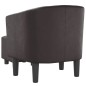 vidaXL Sillón con taburete cuero sintético marrón vidaXL Sillón con taburete cuero sintético marrón