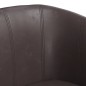 vidaXL Sillón con taburete cuero sintético marrón vidaXL Sillón con taburete cuero sintético marrón