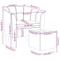 vidaXL Sillón con taburete cuero sintético marrón vidaXL Sillón con taburete cuero sintético marrón