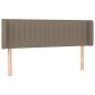 vidaXL Cabecero con LED de tela gris taupe 147x16x78/88 cm