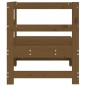 vidaXL Sofá de esquina de madera maciza de pino marrón miel vidaXL Sofá de esquina de madera maciza de pino marrón miel