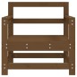vidaXL Sillones de jardín 2 unidades madera maciza pino marrón miel vidaXL Sillones de jardín 2 unidades madera maciza pino marrón miel