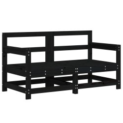 vidaXL Sofás de esquina de jardín 2 uds madera maciza de pino negro
