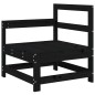 vidaXL Sofás de esquina de jardín 2 uds madera maciza de pino negro vidaXL Sofás de esquina de jardín 2 uds madera maciza de pino negro
