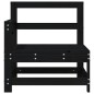 vidaXL Sofás de esquina de jardín 2 uds madera maciza de pino negro vidaXL Sofás de esquina de jardín 2 uds madera maciza de pino negro