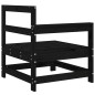 vidaXL Sofás de esquina de jardín 2 uds madera maciza de pino negro vidaXL Sofás de esquina de jardín 2 uds madera maciza de pino negro