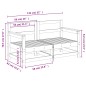 vidaXL Sofás de esquina de jardín 2 uds madera maciza de pino negro vidaXL Sofás de esquina de jardín 2 uds madera maciza de pino negro