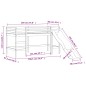 vidaXL Cama alta de niños con tobogán madera maciza negra 90x190 cm vidaXL Cama alta de niños con tobogán madera maciza negra 90x190 cm