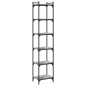 vidaXL Librería 6 estantes madera ingeniería gris Sonoma 40x30x188 cm vidaXL Librería 6 estantes madera ingeniería gris Sonoma 40x30x188 cm