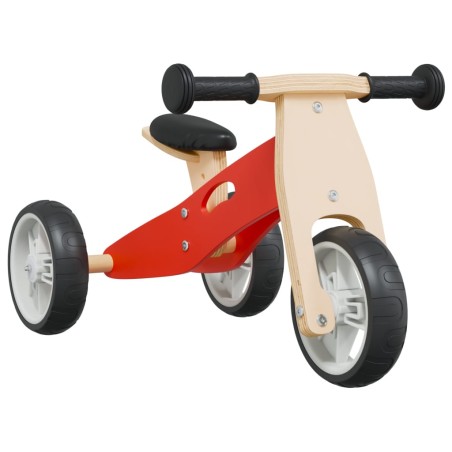 vidaXL Bicicleta de equilibrio para niños 2 en 1 roja