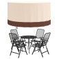 vidaXL Cubierta muebles jardín redonda Oxford 600D beige Ø 157x71 cm