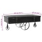 vidaXL Mesa de centro con ruedas madera ingeniería negro 110x52x43 cm vidaXL Mesa de centro con ruedas madera ingeniería negro 110x52x43 cm
