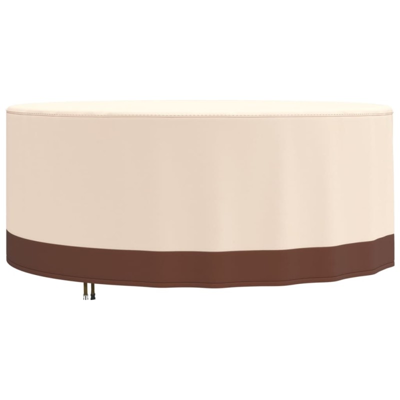 vidaXL Cubierta muebles jardín redonda Oxford 600D beige Ø 213x71 cm