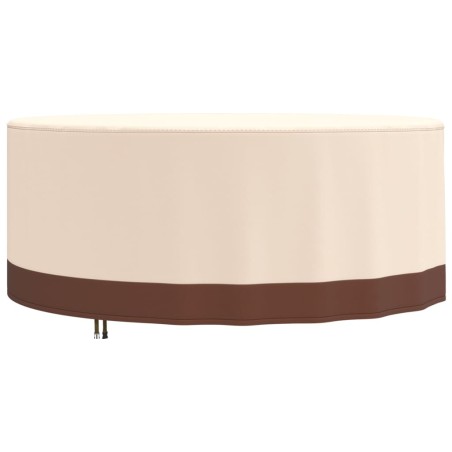 vidaXL Cubierta muebles jardín redonda Oxford 600D beige Ø 213x71 cm