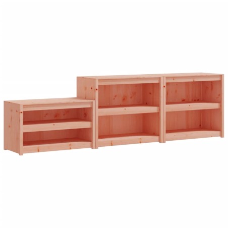 vidaXL Muebles de cocina exterior 3 pzas madera maciza abeto Douglas
